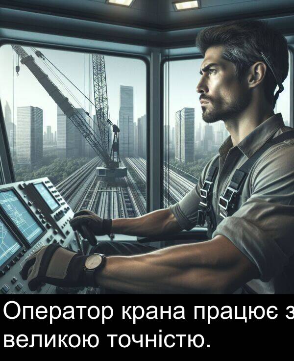 крана: Оператор крана працює з великою точністю.
