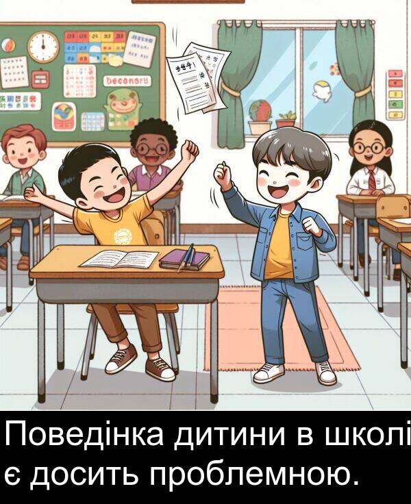 школі: Поведінка дитини в школі є досить проблемною.