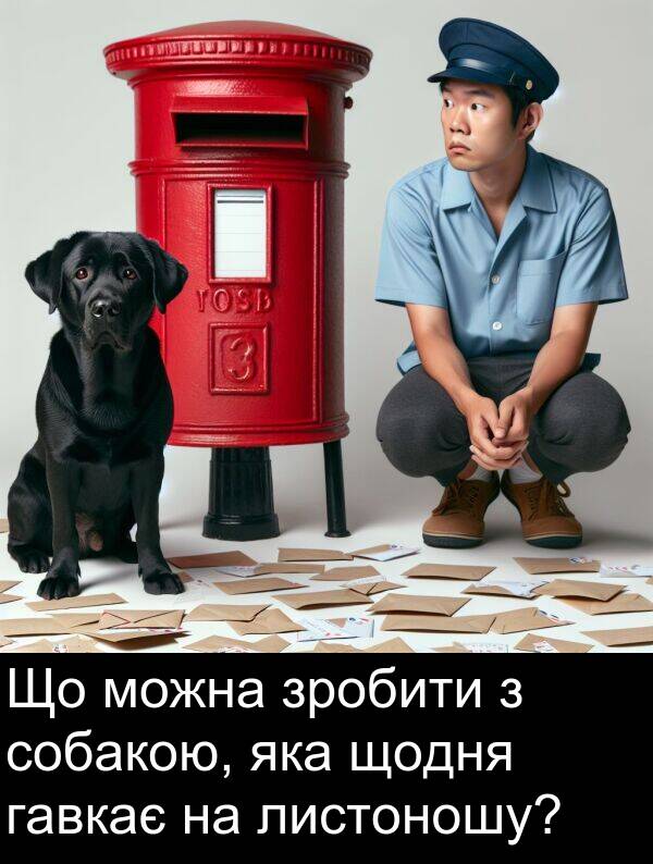 гавкає: Що можна зробити з собакою, яка щодня гавкає на листоношу?
