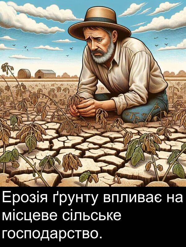 сільське: Ерозія ґрунту впливає на місцеве сільське господарство.
