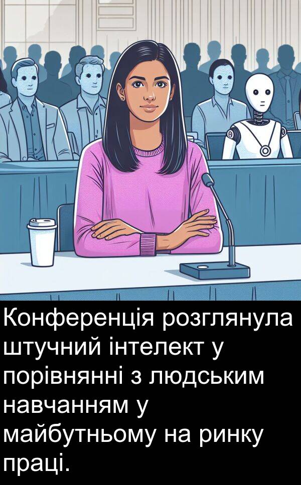 майбутньому: Конференція розглянула штучний інтелект у порівнянні з людським навчанням у майбутньому на ринку праці.