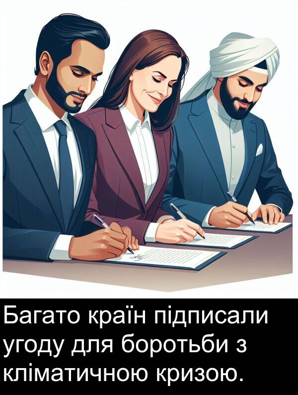 кліматичною: Багато країн підписали угоду для боротьби з кліматичною кризою.