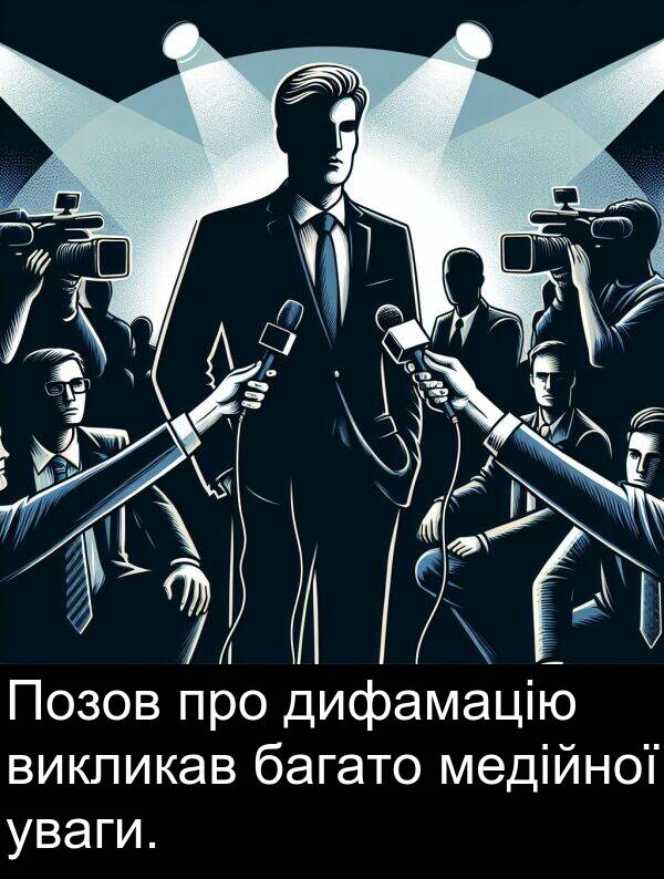 уваги: Позов про дифамацію викликав багато медійної уваги.