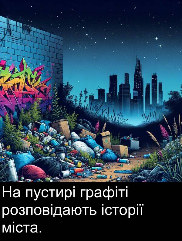 історії: На пустирі графіті розповідають історії міста.