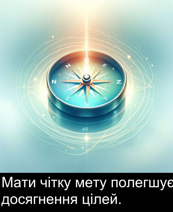 цілей: Мати чітку мету полегшує досягнення цілей.