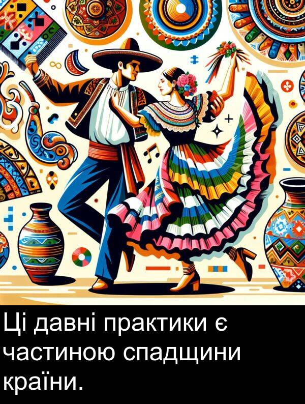 давні: Ці давні практики є частиною спадщини країни.