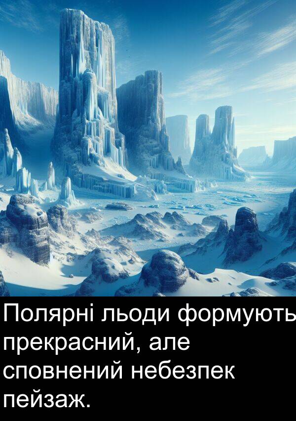 льоди: Полярні льоди формують прекрасний, але сповнений небезпек пейзаж.