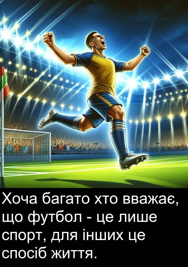 футбол: Хоча багато хто вважає, що футбол - це лише спорт, для інших це спосіб життя.