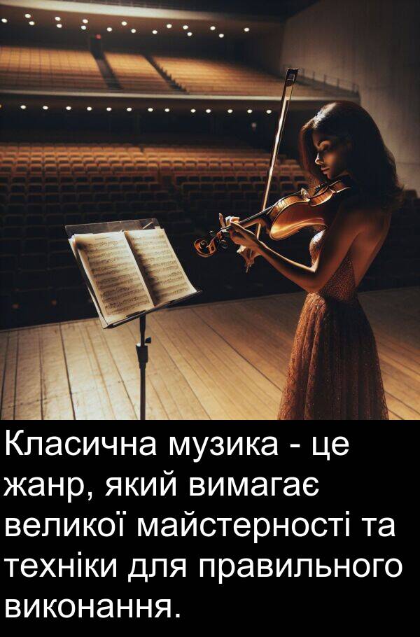 великої: Класична музика - це жанр, який вимагає великої майстерності та техніки для правильного виконання.
