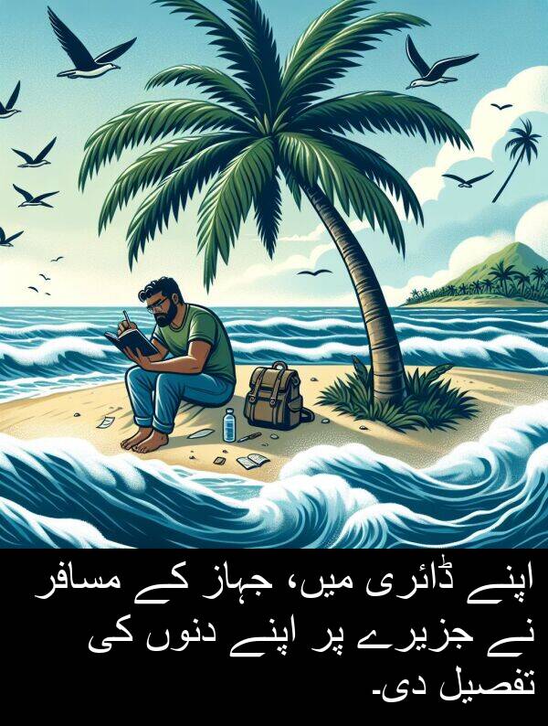مسافر: اپنے ڈائری میں، جہاز کے مسافر نے جزیرے پر اپنے دنوں کی تفصیل دی۔