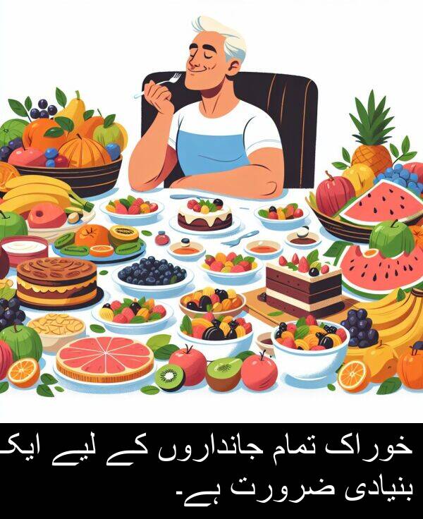 بنیادی: خوراک تمام جانداروں کے لیے ایک بنیادی ضرورت ہے۔