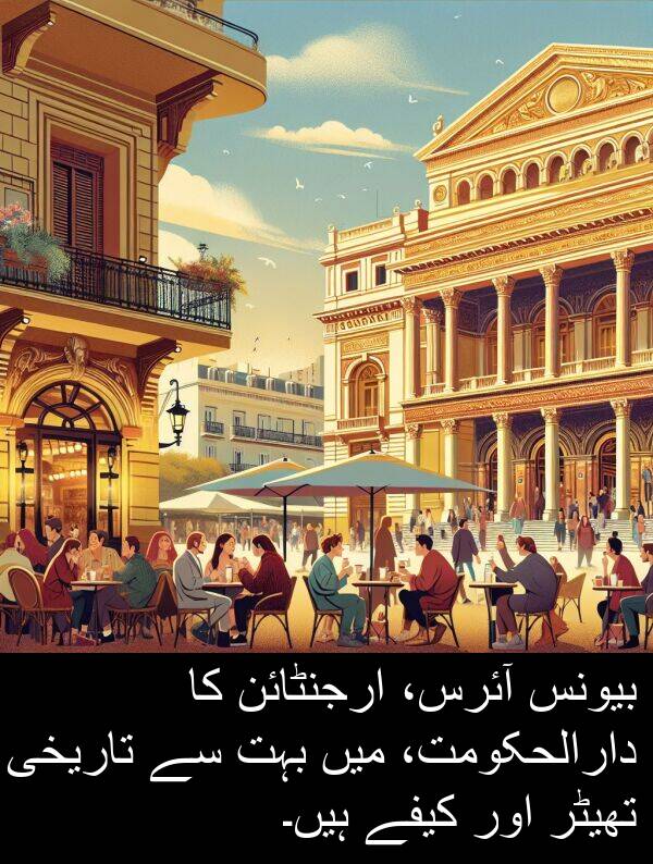 بیونس: بیونس آئرس، ارجنٹائن کا دارالحکومت، میں بہت سے تاریخی تھیٹر اور کیفے ہیں۔