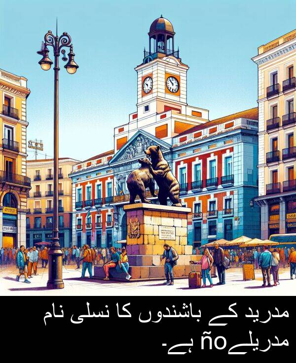 مدرید: مدرید کے باشندوں کا نسلی نام مدریلےño ہے۔