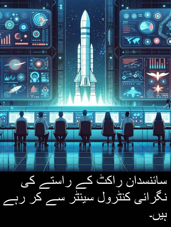 کنٹرول: سائنسدان راکٹ کے راستے کی نگرانی کنٹرول سینٹر سے کر رہے ہیں۔