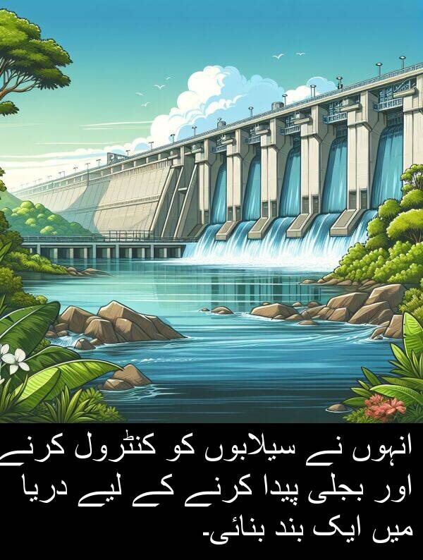 بجلی: انہوں نے سیلابوں کو کنٹرول کرنے اور بجلی پیدا کرنے کے لیے دریا میں ایک بند بنائی۔
