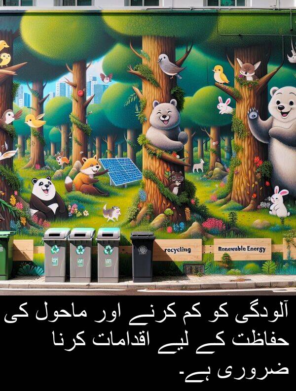 ماحول: آلودگی کو کم کرنے اور ماحول کی حفاظت کے لیے اقدامات کرنا ضروری ہے۔