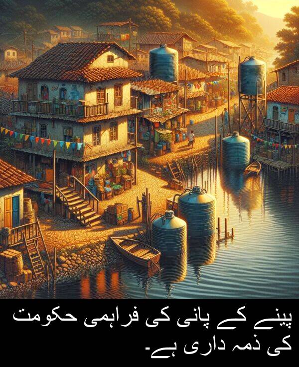 پانی: پینے کے پانی کی فراہمی حکومت کی ذمہ داری ہے۔