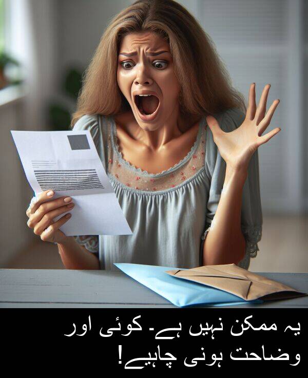 چاہیے: یہ ممکن نہیں ہے۔ کوئی اور وضاحت ہونی چاہیے!