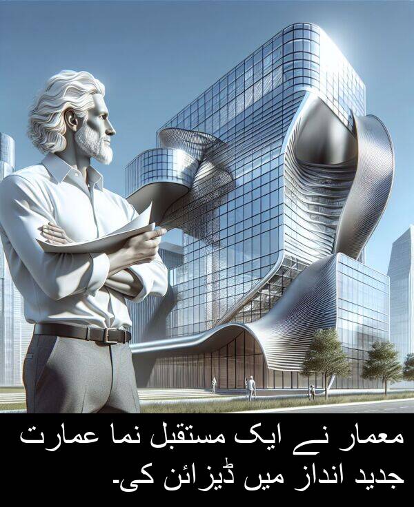 جدید: معمار نے ایک مستقبل نما عمارت جدید انداز میں ڈیزائن کی۔