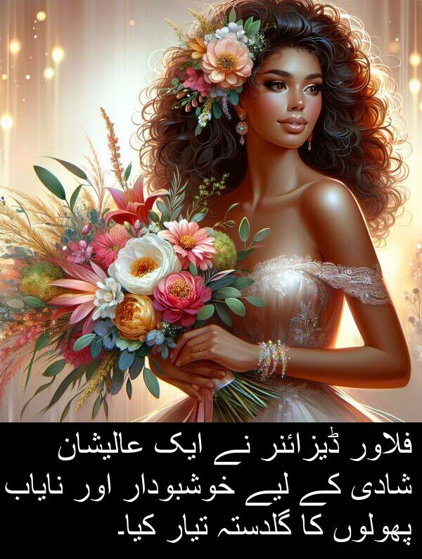 نایاب: فلاور ڈیزائنر نے ایک عالیشان شادی کے لیے خوشبودار اور نایاب پھولوں کا گلدستہ تیار کیا۔