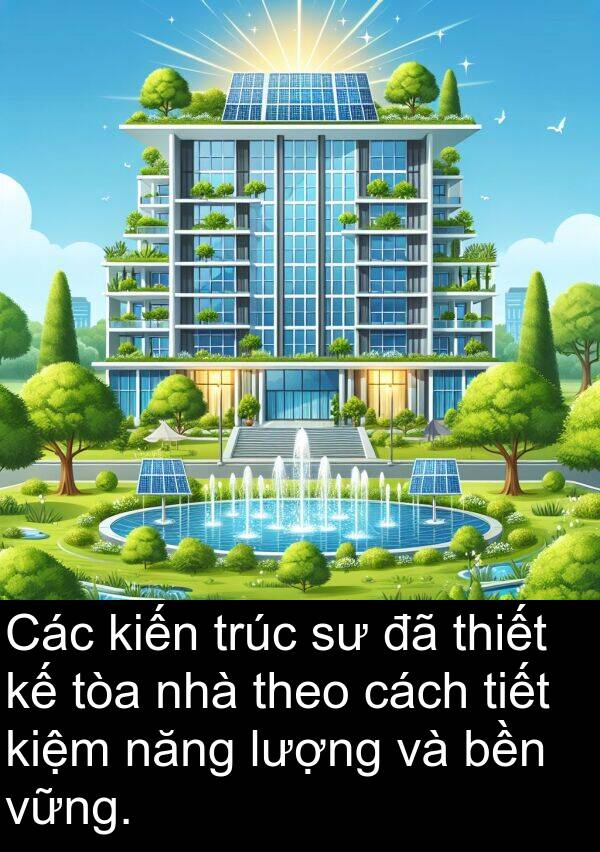 trúc: Các kiến trúc sư đã thiết kế tòa nhà theo cách tiết kiệm năng lượng và bền vững.