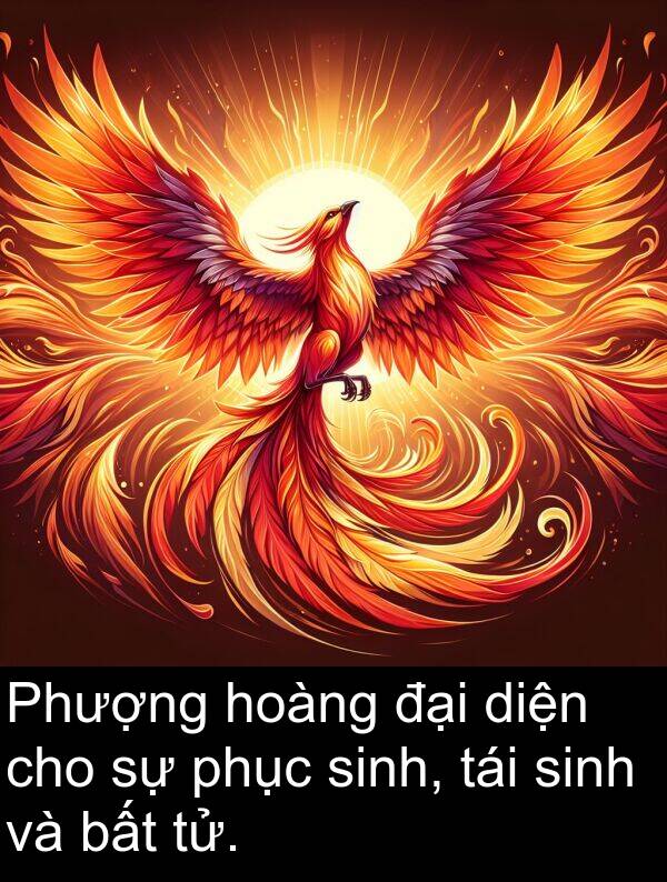 đại: Phượng hoàng đại diện cho sự phục sinh, tái sinh và bất tử.