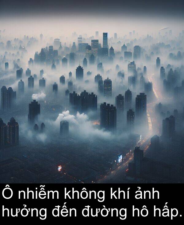 đến: Ô nhiễm không khí ảnh hưởng đến đường hô hấp.