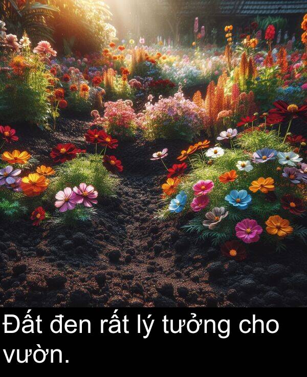 đen: Đất đen rất lý tưởng cho vườn.