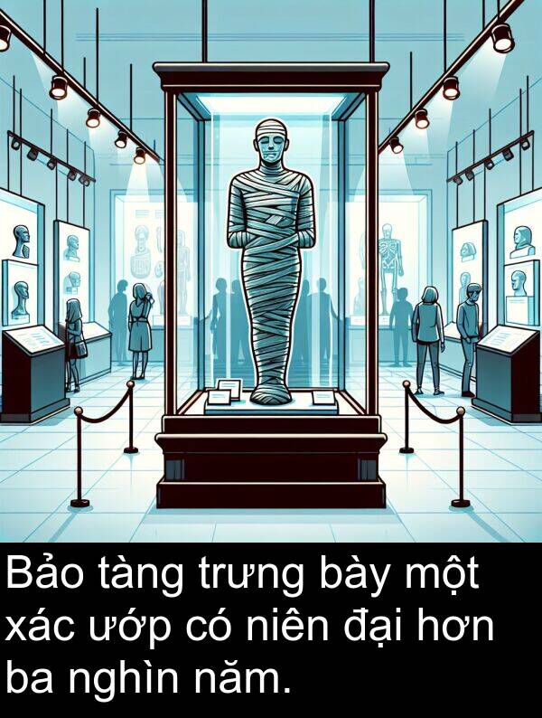 đại: Bảo tàng trưng bày một xác ướp có niên đại hơn ba nghìn năm.