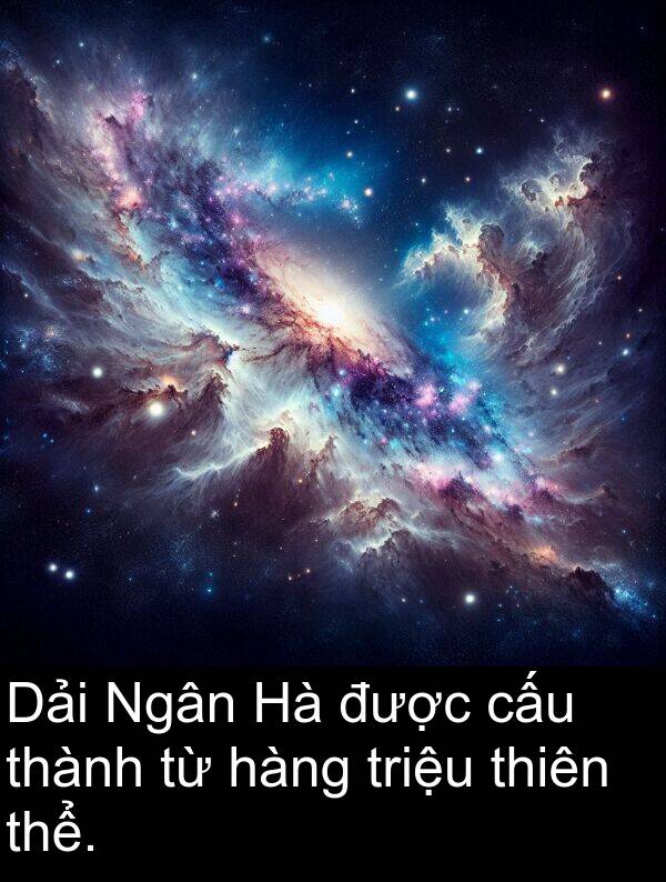 cấu: Dải Ngân Hà được cấu thành từ hàng triệu thiên thể.