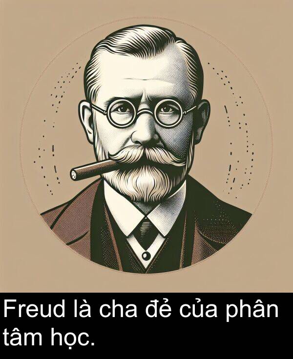 của: Freud là cha đẻ của phân tâm học.