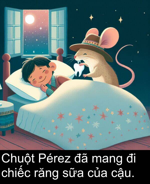 cậu: Chuột Pérez đã mang đi chiếc răng sữa của cậu.