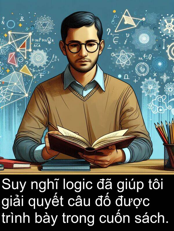 bày: Suy nghĩ logic đã giúp tôi giải quyết câu đố được trình bày trong cuốn sách.
