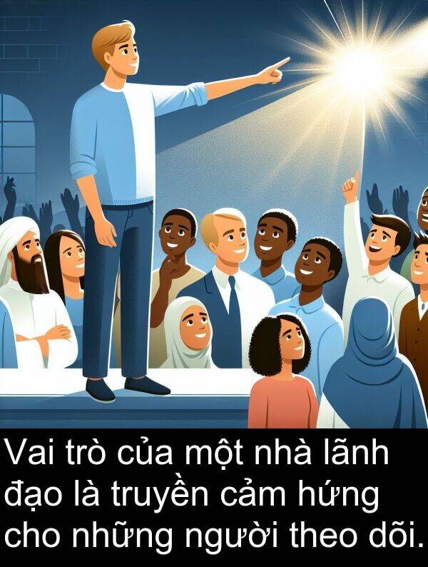 đạo: Vai trò của một nhà lãnh đạo là truyền cảm hứng cho những người theo dõi.