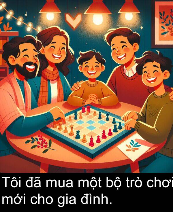mới: Tôi đã mua một bộ trò chơi mới cho gia đình.