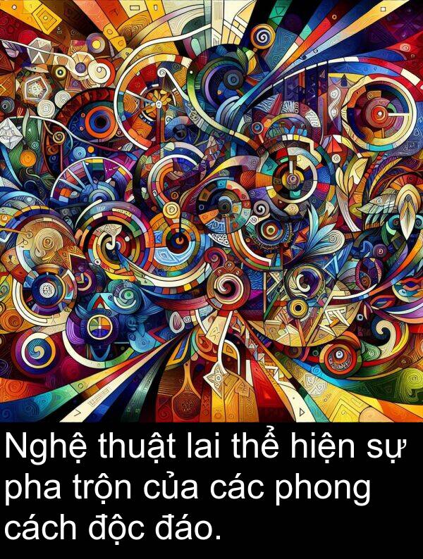độc: Nghệ thuật lai thể hiện sự pha trộn của các phong cách độc đáo.