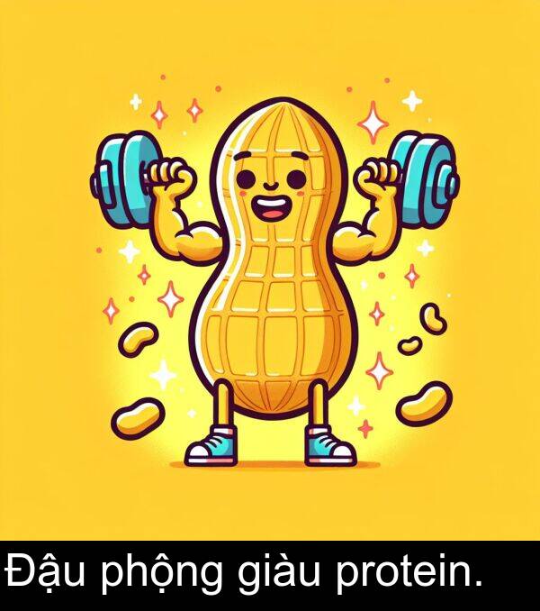 protein: Đậu phộng giàu protein.