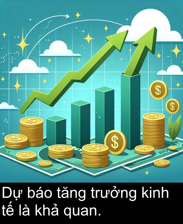 báo: Dự báo tăng trưởng kinh tế là khả quan.