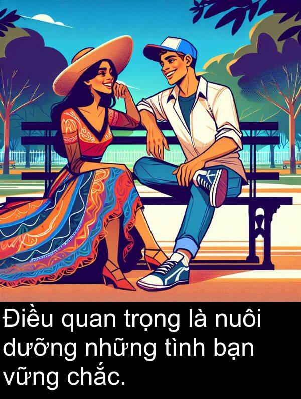 chắc: Điều quan trọng là nuôi dưỡng những tình bạn vững chắc.