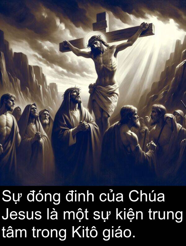 đinh: Sự đóng đinh của Chúa Jesus là một sự kiện trung tâm trong Kitô giáo.