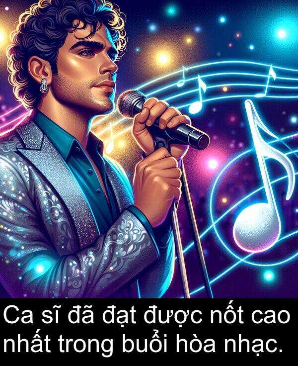 buổi: Ca sĩ đã đạt được nốt cao nhất trong buổi hòa nhạc.