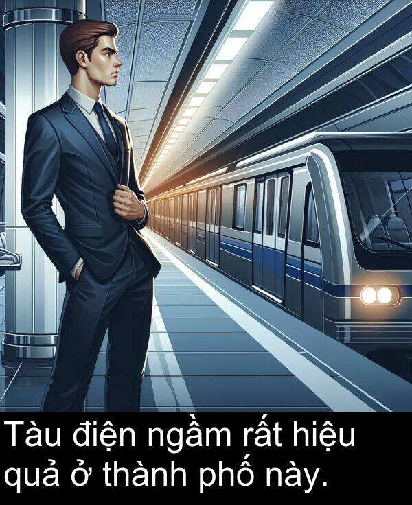 điện: Tàu điện ngầm rất hiệu quả ở thành phố này.