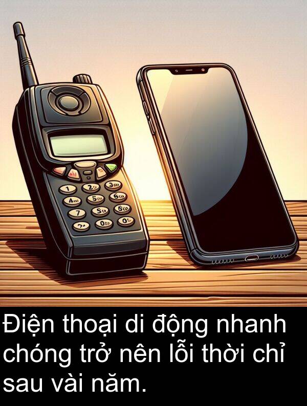 thoại: Điện thoại di động nhanh chóng trở nên lỗi thời chỉ sau vài năm.
