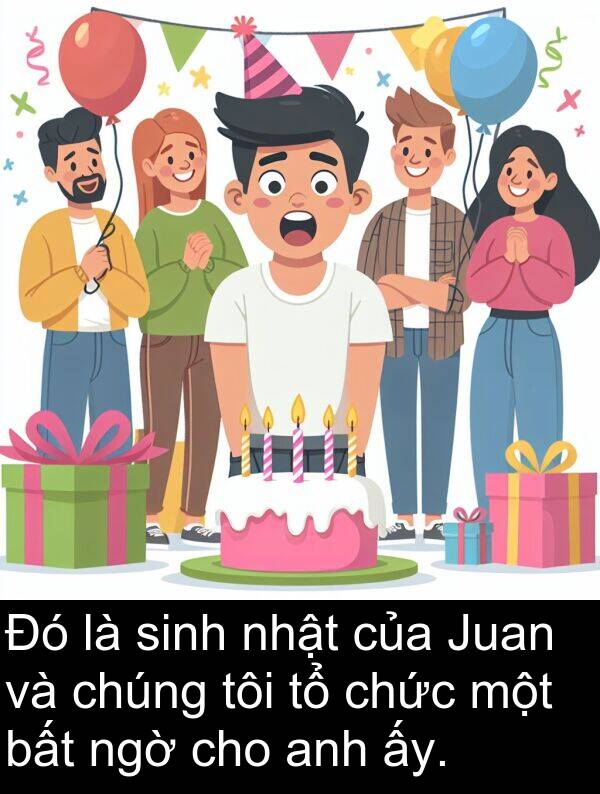 nhật: Đó là sinh nhật của Juan và chúng tôi tổ chức một bất ngờ cho anh ấy.