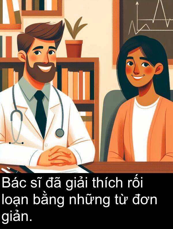 giản: Bác sĩ đã giải thích rối loạn bằng những từ đơn giản.