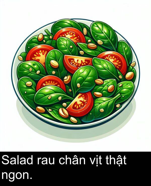 vịt: Salad rau chân vịt thật ngon.