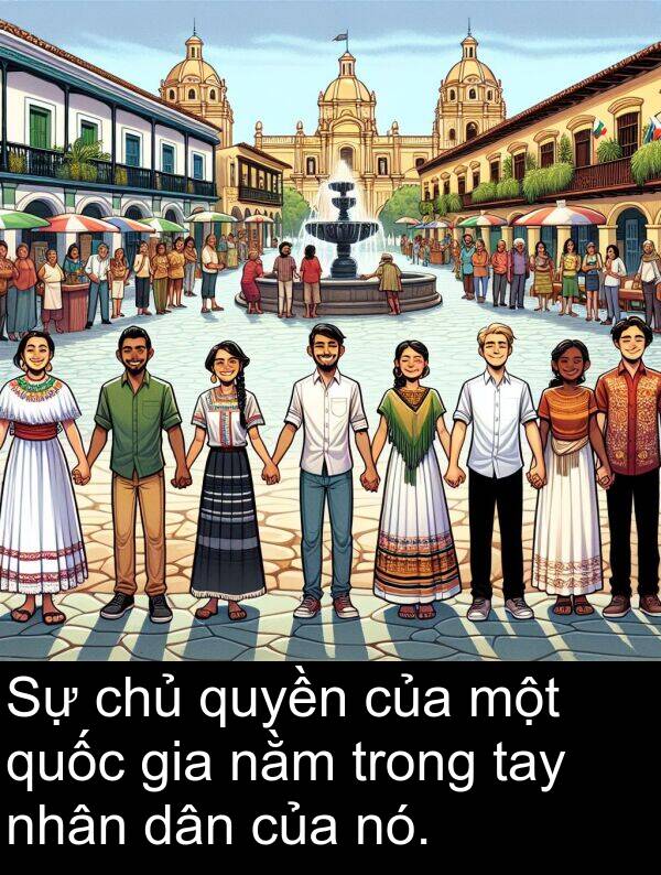 nó: Sự chủ quyền của một quốc gia nằm trong tay nhân dân của nó.