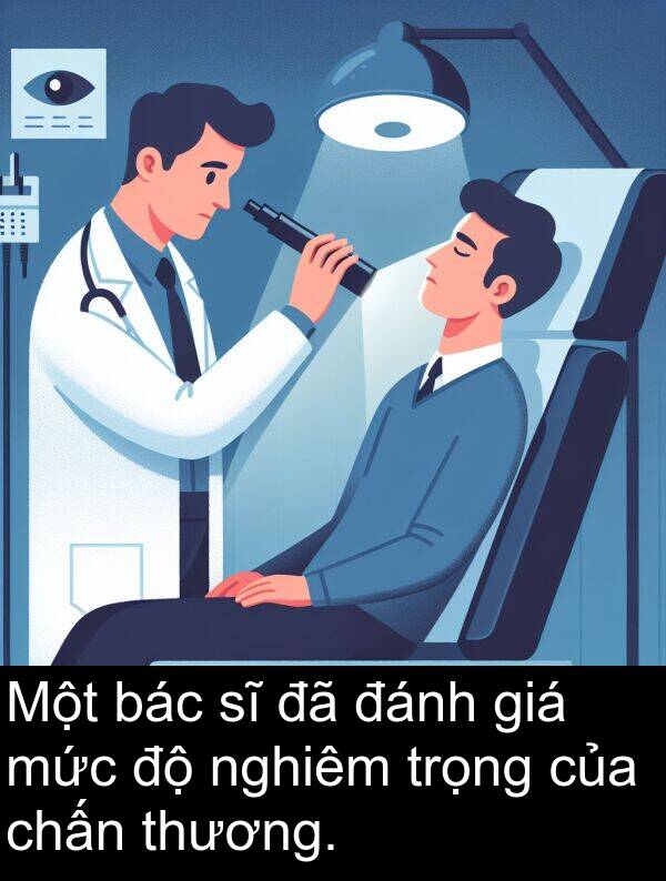 đánh: Một bác sĩ đã đánh giá mức độ nghiêm trọng của chấn thương.