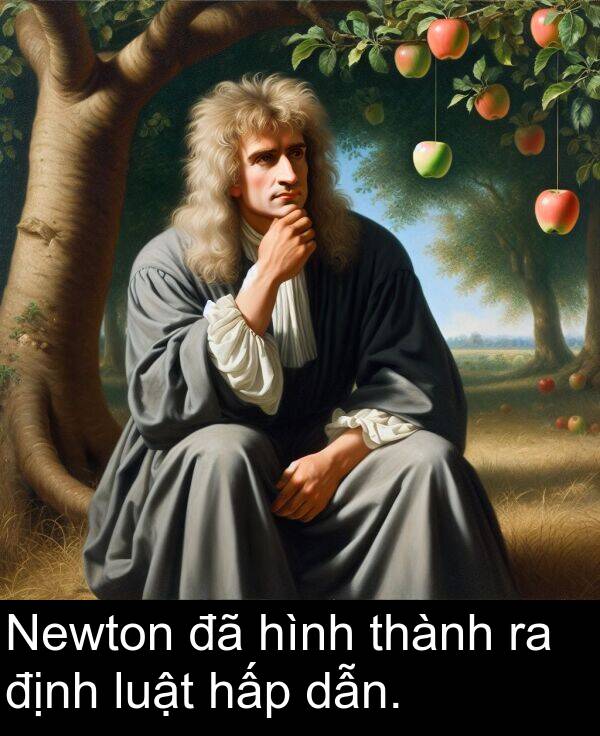 định: Newton đã hình thành ra định luật hấp dẫn.