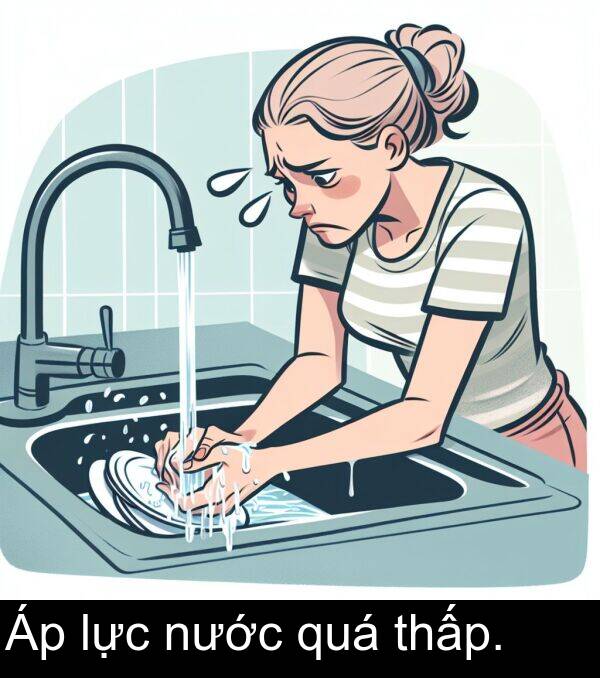 thấp: Áp lực nước quá thấp.